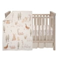 thumbnail image 2 of Lambs & Ivy Signature Bunny Hop Organic Cotton Muslin 3-Piece Crib Bedding Set, 2 of 9