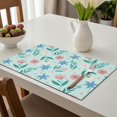 thumbnail image 6 of Placemat, Pioneer Flower Floral Print Pattern Place Mats Table Mat Set Of 2, PVC Washable Placemats for Party Kitchen Dining Decoration, 18x12 Inch, Fade Resistant, 6 of 6