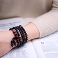 thumbnail image 2 of COAI Onyx Brown Tiger's Eye 108 Mala Beads Buddhist Bracelet Necklace, 2 of 4