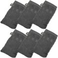 thumbnail image 1 of Made Easy Kit Bath Mitts - Pack Of 6 - (6"" X 9"") European Style Washcloth With Loop (Charcoal 6 X 9 Inches), 1 of 5