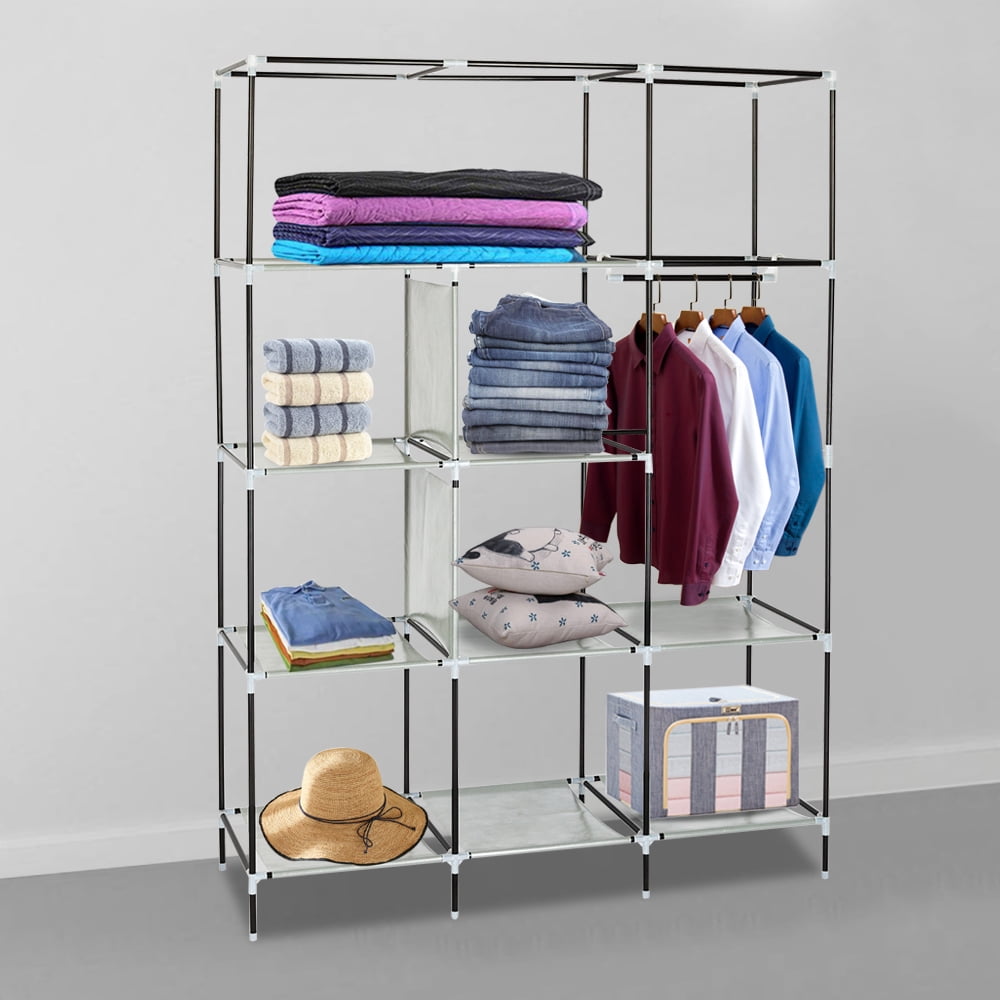Kepooman 69" High-leg Non-woven Fabric Cloth Wardrobe Organizer, Dark Blue Kepooman 69" High-leg Non-woven Fabric Cloth Wardrobe Organizer, Dark Blue