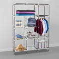 thumbnail image 5 of Veryke 69" Portable Closet with Shelf, Wardrobe Clothes Storage Organizer, Dark Blue, 5 of 7