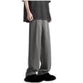 thumbnail image 4 of PuLe Men's Pants Cargo Pants for Men Work Elastic Waist Jogging Pants for Men Straight Fit Men's Trousers, 4 of 6