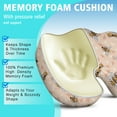 thumbnail image 5 of Premium Bee Pattern Memory Foam Seat Cushion Ergonomic Chair Pad for Office Chair, Car, Airplane & Bleachers Sciatica, Tailbone Hip & Back Pain Relief - Chair Cushion for Long Office Workers., 5 of 5