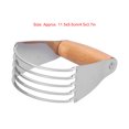 thumbnail image 4 of Dough Blender,Stainless Steel Dough Blender Pastry Blender and Dough Cutter Professional Pastry Cutter with Heavy Duty Blades [Wood Color], 4 of 9