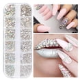 thumbnail image 4 of Jiaroswwei 1Box 18g Nail Decor Shining Rhinestone Design 12 Grids 3D Nail Embellishment Sequins for Women, 4 of 8