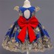 thumbnail image 1 of Vestido distintivo Vestido sin espalda Lazo Falda infantil Vestido de malla Vestido de niña, 1 of 6