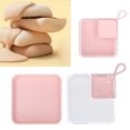 thumbnail image 1 of Caja De Almacenamiento Pequeña De Plástico, Orificio Para Colgar, Contenedor De Plástico Pequeño Transparente Rosa Portátil, Diseño De Glándula Transparente De 5 Piezas Para, 1 of 7