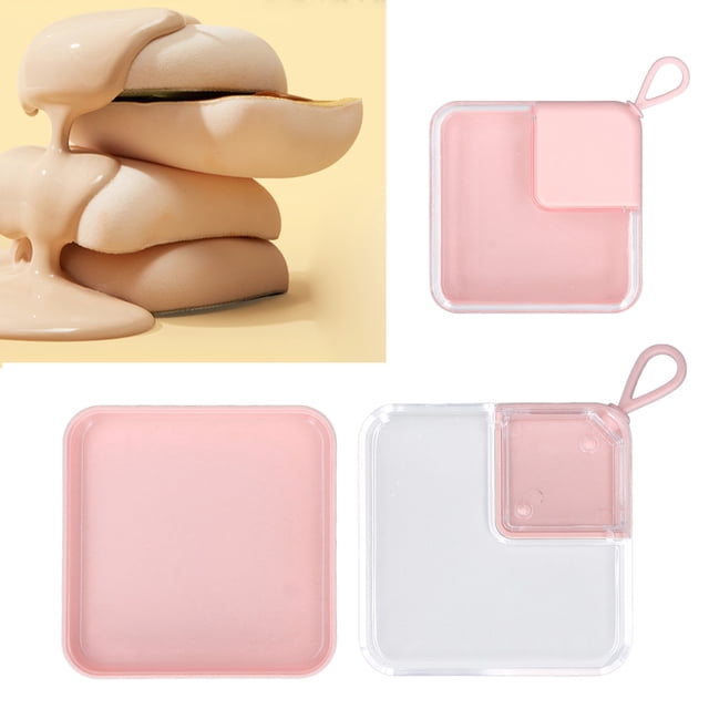 Caja De Almacenamiento Pequeña De Plástico, Orificio Para Colgar, Contenedor De Plástico Pequeño Transparente Rosa Portátil, Diseño De Glándula Transparente De 5 Piezas Para