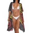 thumbnail image 3 of HELLHERO Plumeria Cover Ups for Swimwear Women High Quality Fabrics Lightweight Free Size Bathing Suit Cover Up for Womens, 3 of 6