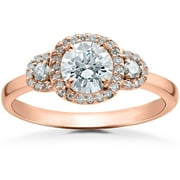 Pompeii 1/2ct Diamond Charlotte Halo Engagement Ring Setting (,)