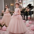 thumbnail image 2 of Trendfront Girls Dress Crew Neck Sleeveless Floral Bowknot Long Formal Princess Gown Birthday Party Evening Gown 5-16 Years, 2 of 6
