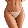 thumbnail image 3 of Bigersell Women Underwear Clearance Matching Underwear High Cut Panty Style P-1203 Cotton Plus Size Panties Thongs Ladies Briefs Mid Waist Women's Briefs Beige S, 3 of 3