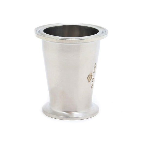 QiiMii Sanitary Tri clamp Concentric Reducer Tri Clamp Clover fittings Stainless Steel 304 Reducer (Size: 2 Inch x 1.5 Inch)