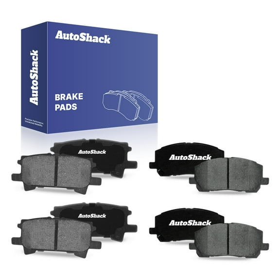 AutoShack Front & Rear Ceramic Brake Pad Set Replacement for 2004-2007 Toyota Highlander 8-PC