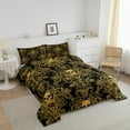 thumbnail image 3 of Manfei Abstract Skull Comforter Sets Queen Size,Bohemian Damask Bedding Queen Comforter Set,Gothic Style Comforters & Duvets,Breathable Halloween Room Decor,Reversible,3 Pieces, 3 of 8