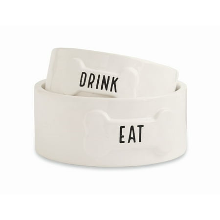 Mud Pie Dessert - Mud Pie Ceramic Dog Bowl Set