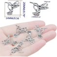 thumbnail image 3 of 120pcs Antique Silver Bird Charms Tibetan Alloy Hummingbird Swallow Animal Dangle Pendants Bulk Craft Supplies for DIY Earring Necklace Bracelet Jewelry Making, 3 of 7