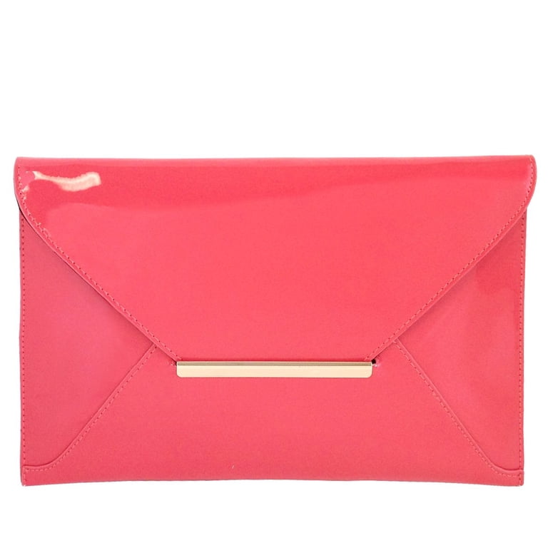 Faux Patent Leather Envelope Candy Clutch Bag - Walmart.com 6626 Faux Patent Leather Envelope Candy Clutch Bag with Detachable 21\