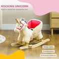 thumbnail image 4 of Qaba Rocking Horse Unicorn with Sound, Safety Belt, for 18-36 Months, 4 of 10