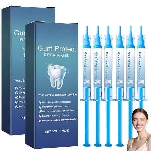 RAGUPEL 2Pcs Gum Protect Dental Repair Gel,Professional Gum Health Solution,3Ml(1Mlx3),With Tissue Rebuilding Formula,Enhances Overall Gum Health
