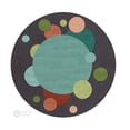 thumbnail image 7 of Teppich Homes Round Wool Rug 8x8 - Geometric Pattern Tufted Carpet for Hallway And Living Room Area, 7 of 7