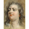 thumbnail image 2 of François Lemoyne 11x14 Gold Ornate Wood Frame and Double Matted Museum Art Print Titled - Head of King Louis XV (About 1729), 2 of 4