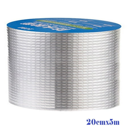 

GLFILL 1X Waterproof Tape Butyl Rubber Aluminium Foil Roof Pipe Caravan Repair Flashing