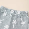 thumbnail image 4 of Boy Outfit Set Baby Boys Clothes Set Toddler Infant Boys Button-down Shirt Tops + Cotton Gauze Shorts Summer Outfit 2PCS with Pockets Toddler Boy Short Set, 4 of 7