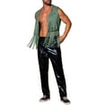 thumbnail image 2 of INSPIRE CHIC Men's Vests Tassel Fringe Retro Open Front Sleeveless Outerwear Vests L Olive Green, 2 of 6