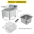 thumbnail image 5 of Whizmax 11.6QT Electric Fryer, 11L Fryer With Baskets Large, 1700W Portable Deep Fryer For Restaurant And Home Use, Electric Deep Fryer With Basket And Lid, 5 of 6