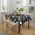 thumbnail image 5 of Halloween Table Cloth Rectangle Table 54x72in, halloween skull white Water-Repellent Table Cover Halloween Decor, Tablecloth Wrinkle Resistance for Halloween Decorations, 5 of 6