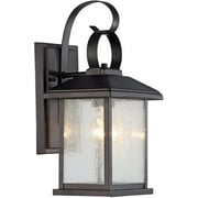 RADIANCE Goods Transitional 1 Light Rubbed Bronze Outdoor Wall Sconce 13" Height