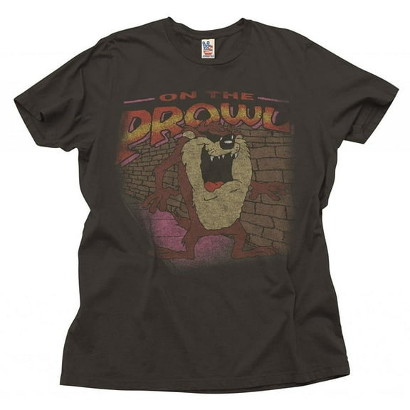 Junk Food Looney Tunes On The Prowl Adult Smoke Black T-Shirt