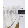 thumbnail image 6 of White Gold Modern Curtains 45 Inch Length, Sheer Curtains for Bedroom Living Room Window Abstract Vintage Marble Geometric Rod Pocket Voile Drapes Kitchen Curtains Small Half Window 42"x45" 2 Panels, 6 of 6