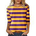 thumbnail image 1 of PMUYBHF T-Shirt Imprimé Joyeuses Fêtes Manches 3/4 Col Rond Blouse 4612 S, 1 of 5