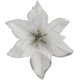 thumbnail image 1 of 30 flores de Pascua navideñas con purpurina, adornos artificiales para árbol de Navidad, 13 cm, color plateado, 1 of 5