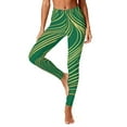 thumbnail image 3 of Vekome Green Leggings for Women Plus Size St Patricks Day High Waisted Yoga Pants Seamless Striped Lightweight Running Tights M, 3 of 8