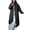 Black, variant on Maxi Puffer Coat Women Hooded Oversized Full Zip Horizontal Block Quilted Long Sleeve Winter Jacket with Side Pockets Casual Warm Windproof Outerwear