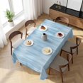 thumbnail image 3 of Light Blue Table Cloth Waterproof Tablecloths, Modern Abstract Art Ombre Striped Tablecloth Dining Table Cover for Kitchen Party Tabletop Outdoor, Rectangle Tablecloth 60x120 Inch, 3 of 9