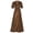 Brown, variant on asdoklhq Womens Dresses Women's Fashion V-neck Long Dress Coat Wine L
