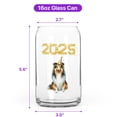 thumbnail image 5 of Happy New Year Collie Welcome 2025 Balloon Firework Party 16oz Glass Cup Mug Collie Dog Lover Gifts Idea Glass Can - 01014, 5 of 5