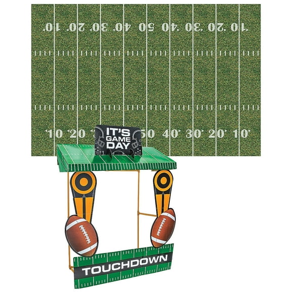 Football Field Tabletop Hut with Frame & Backdrop - 9 Pieces