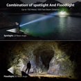 thumbnail image 2 of Powerful Rechargeable LED Headlamp, D500 USB LED Head Torch 2000lux White and Red Light 6 Lighting Modes IPX6 for Cycling, Camping, Hiking, DIY - 2 Pc, 2 of 5