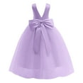 thumbnail image 4 of Flower Girl Dress Kids Short Sleeves Purple Dress Girls Fall Winter Dresses Girls Formal Dresses Christmas Dress 7-8 year, 4 of 5