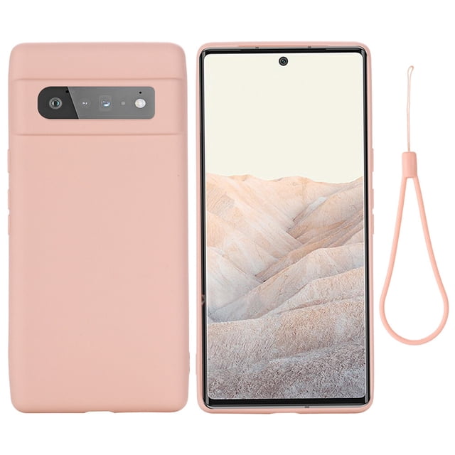 MasteelfCA Étui de Téléphone en Silicone Liquide avec Sangle de Poignet Compatible avec Pixel 6 Pro