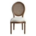 thumbnail image 5 of Stella Wood Brown Oval Back Chair in Linen Cream Fabric, 5 of 7