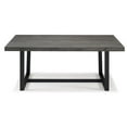 thumbnail image 3 of Trent Home Transitional 72" Rustic Solid Wood Dining Table in Grey, 3 of 8