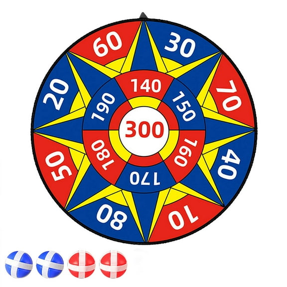 Gqtwoy Indoor & Outdoor Dart Board Toy for Kids, Hardboard Ball Game with Suction Cup Balls, Fun Parent-Child Interactive Play, Encourages Physical Activity, 1 Board   4 Balls