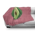 thumbnail image 3 of Avocado Soft Flannel Fleece Throw Blanket, Cut out Slice of Fresh and Healthy Avocado with Vibrant Summer Colors, Cozy Plush for Indoor and Outdoor Use, 50" x 70", Pale Pink Green Brown, by Ambesonne, 3 of 6